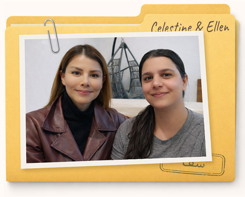 Two ministry partners smiling together during a field update for Healing Hearts